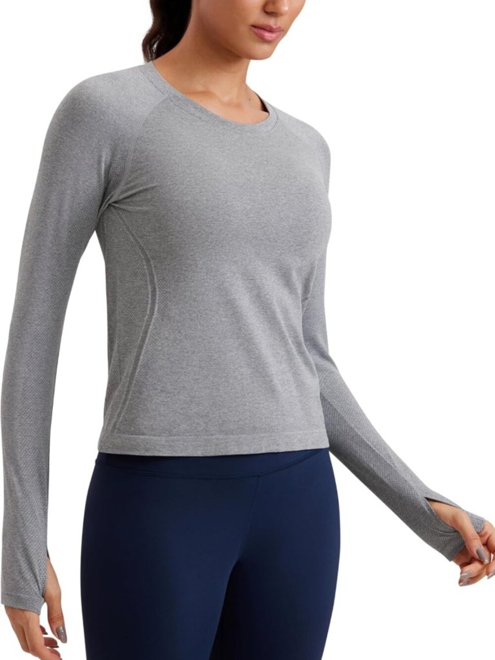 Seamless Waist-Length Yoga Top for Activewear, Workout, and Fitness Enthusiasts